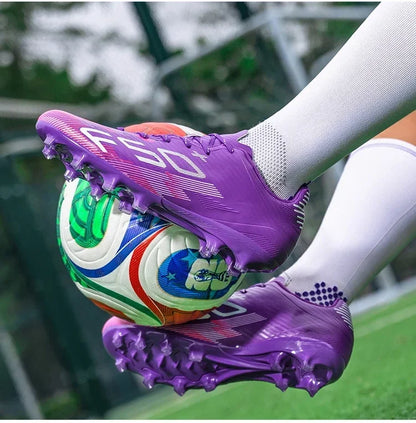 Nouvelles chaussures de football pour hommes, chaussures d'entraînement, baskets de match, chaussures de football pour terrain en herbe, chaussures de sport professionnelles antidérapantes, ultra-légères, unisexes.