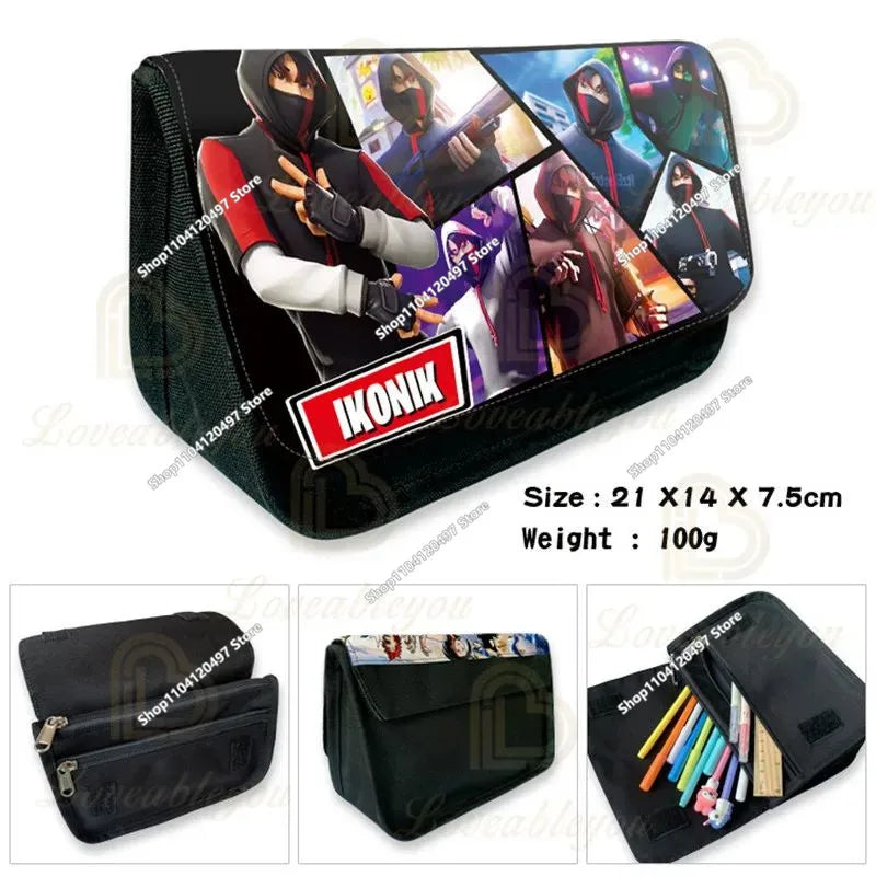 3pcs/set Fortnite Game Backpack Anime Cartoon Large Capacity Student School Bags Pencil Bag Kawaii Lunch Bag Birthday Gifts