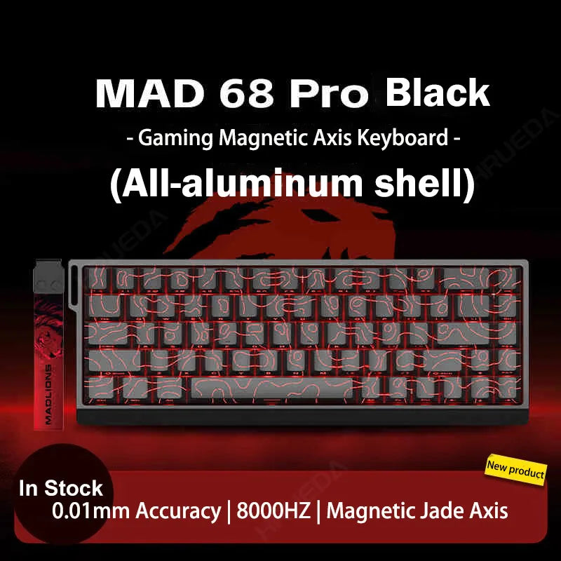Madlions MAD 60/68 PRO Magnetic Switch Gaming Keyboard E-sport Custom Mechanical Aluminum Keyboard Ergonomics Accessories