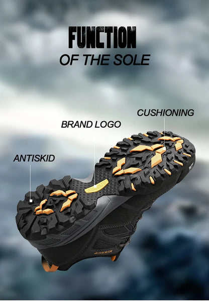 HIKEUP Sneakers traspiranti, ammortizzate e antiscivolo - Scarpe da trekking da uomo - Scarpe da corsa e trekking - Scarpe da montagna per attività all'aperto da uomo