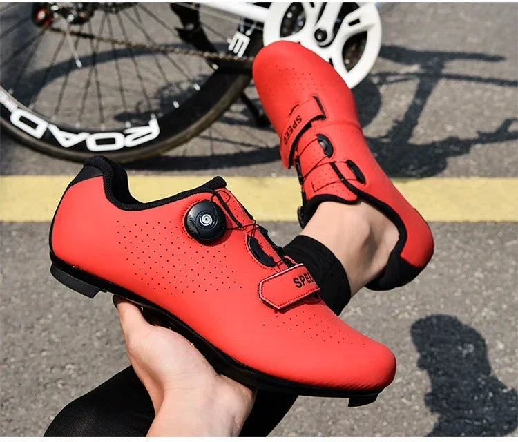 Professional New Sneakers Men Ultralight Double Buckle Cycling Shoes MTB Luminous Road Bike Shoes