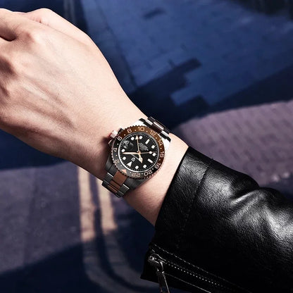 PAGANI DESIGN V3 New 40MM NH34 Original Design GMT Men Mechanical Watch AR Ceramic Bezel Sapphire Automatic Sports Watch for Men