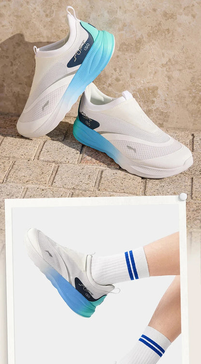 Li-Ning Men's SOFT GO 2 Walking Shoes COMFOAM Slip-On Soft Thick Heel Li-Ning Comfortable Wearable Sports Casual Shoes AGLV005