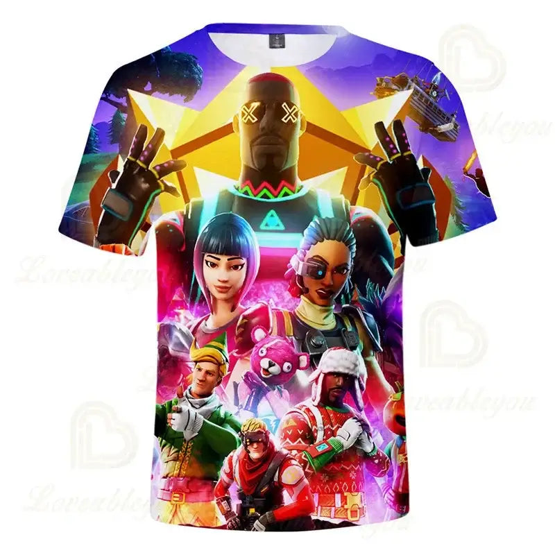 Fortnite Victory Game 3D T-shirt Baby Clothing Harajuku T-shirt Children Cute Kids Battle Royale Hero Tops Boys Girls