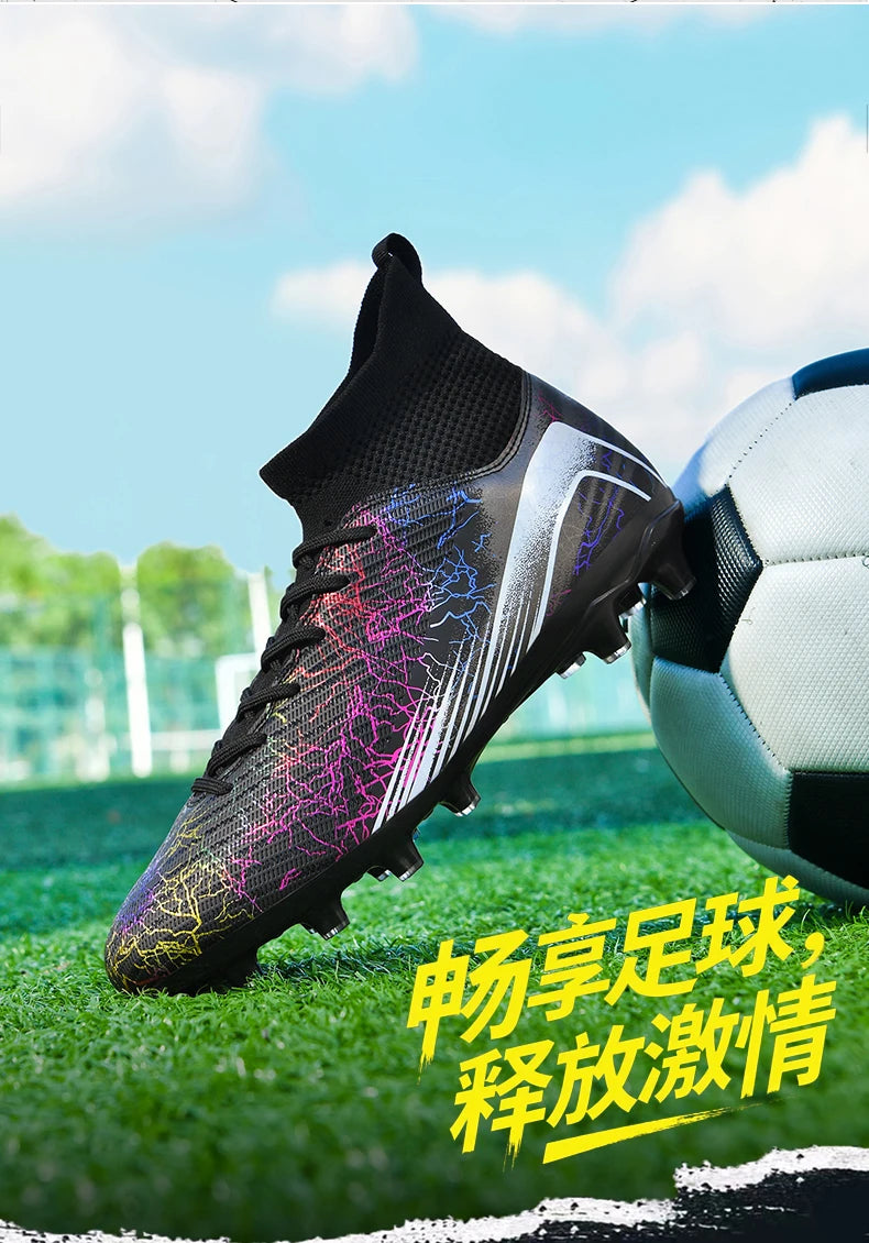 Men Professional Football Shoes Society Cleats Soccer Shoes Original Indoor Football Field Boots Grass Training TF/FG Sneaker