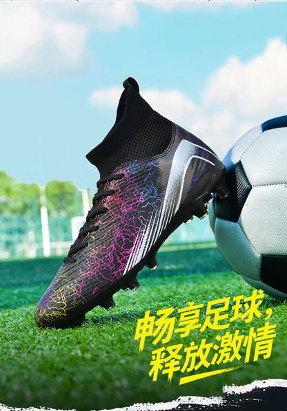 Men Professional Football Shoes Society Cleats Soccer Shoes Original Indoor Football Field Boots Grass Training TF/FG Sneaker