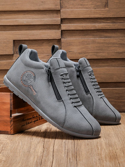 Men's Lightweight Casual Shoes, Outdoor Entertainment Skateboarding Daily Walking Driving Shoes, Comfortable Breathable Slip-On