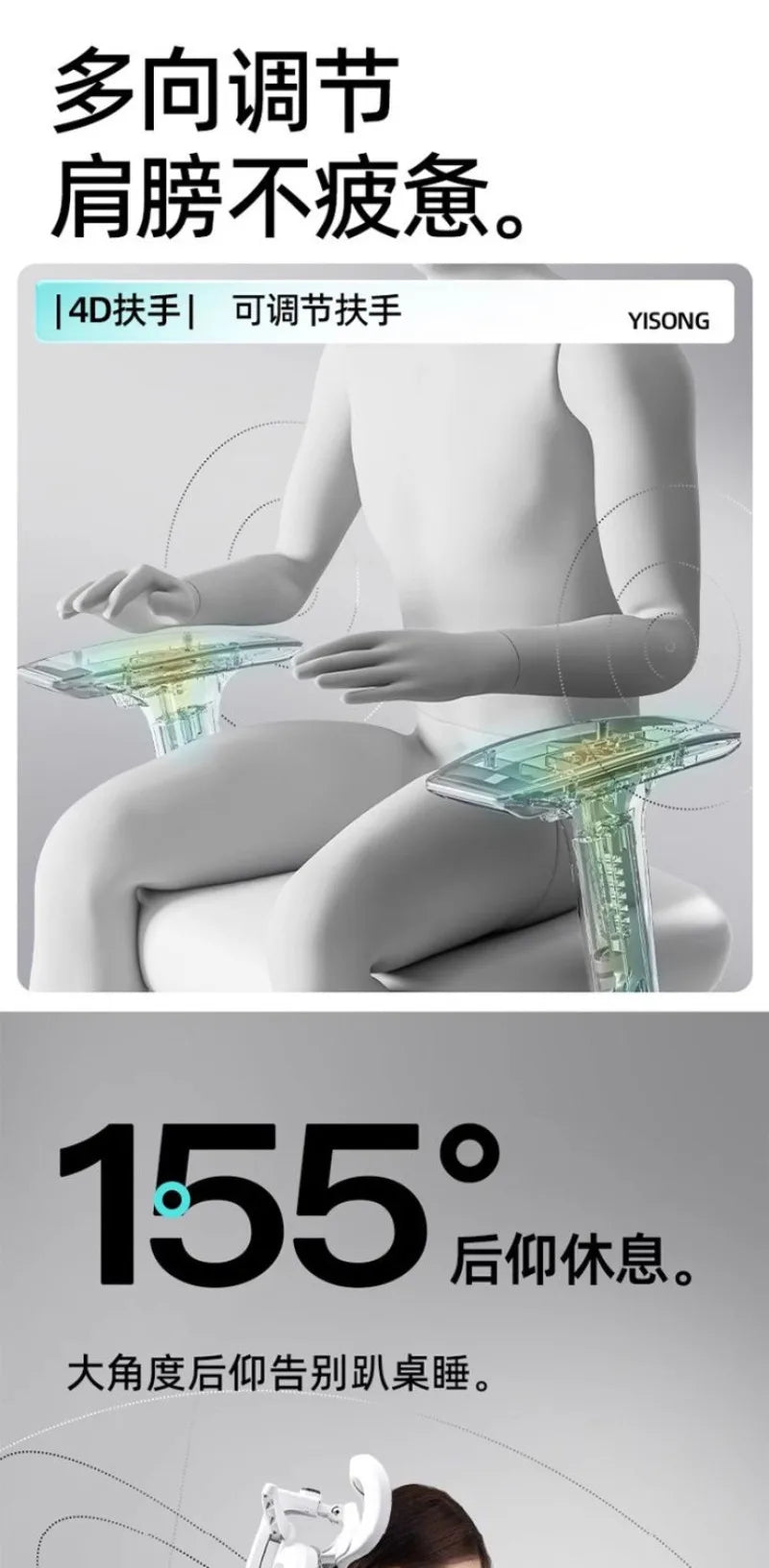 Sedia da studio ergonomica e confortevole, supporto lombare per lunghi periodi da seduti, sedia regolabile in altezza, sedia da ufficio girevole per computer a casa