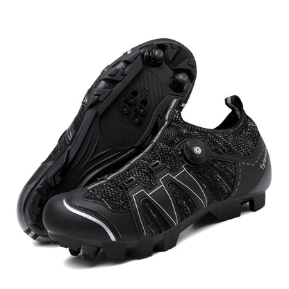 Pantofi de mountain bike pentru bărbați, pantofi de ciclism cu cataramă rapidă, compatibili cu pedalele cu sistem SPD, pentru interior și exterior, pantofi MTB pentru femei