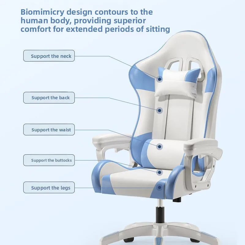 Ergonomic Gaming Chair Racing Style Computer Chair with Adjustable Armrests, Reclining Office Chair, E-Sports Chair for Home & Office