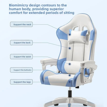 Ergonomic Gaming Chair Racing Style Computer Chair with Adjustable Armrests, Reclining Office Chair, E-Sports Chair for Home & Office