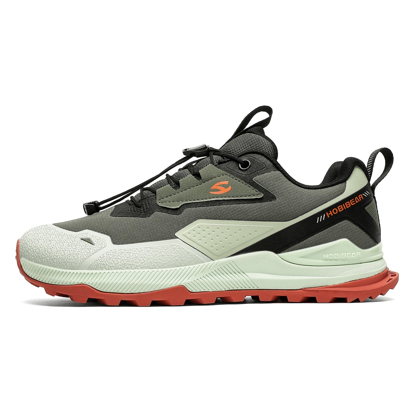 HOBIBEAR Hiking Walking Shoes for Men and Women, Elastic Band, Non-Slip Sneakers, Comfortable Outdoor Travel Running Shoes