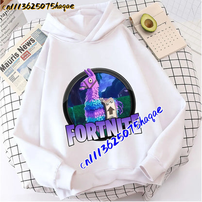 FORTNITED Children Long-sleeved Girls Boy Streetwear Boys Baby Hoodies Pullover Sweatshirt  Anime Fashion Kid Clothing Tops Gift