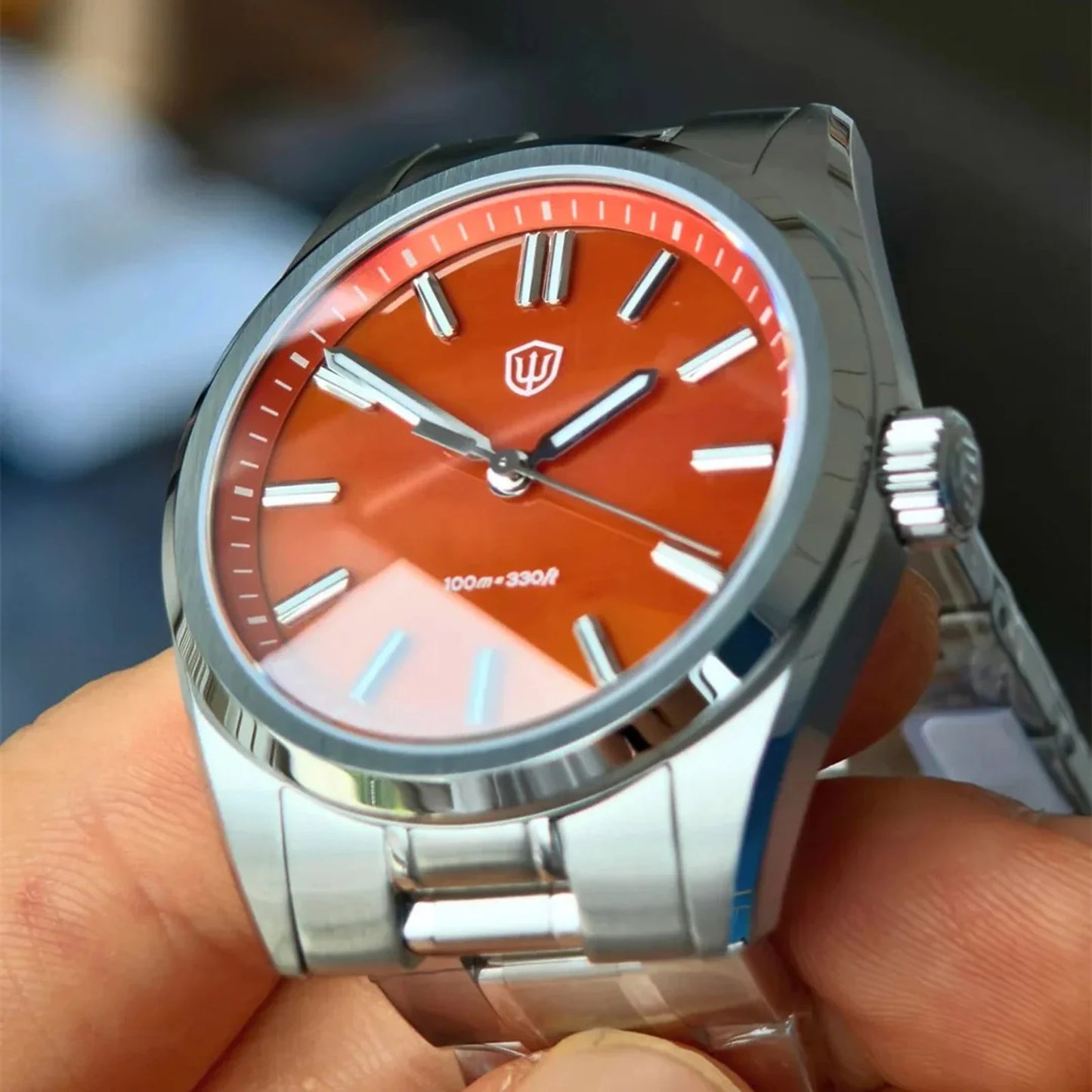 Watchdives New WD0003B ‌Aventurine Dial Watch VH31 Quartz Movement Sapphire Crystal Luminous 100m Waterproof 36mm Vintage Watch