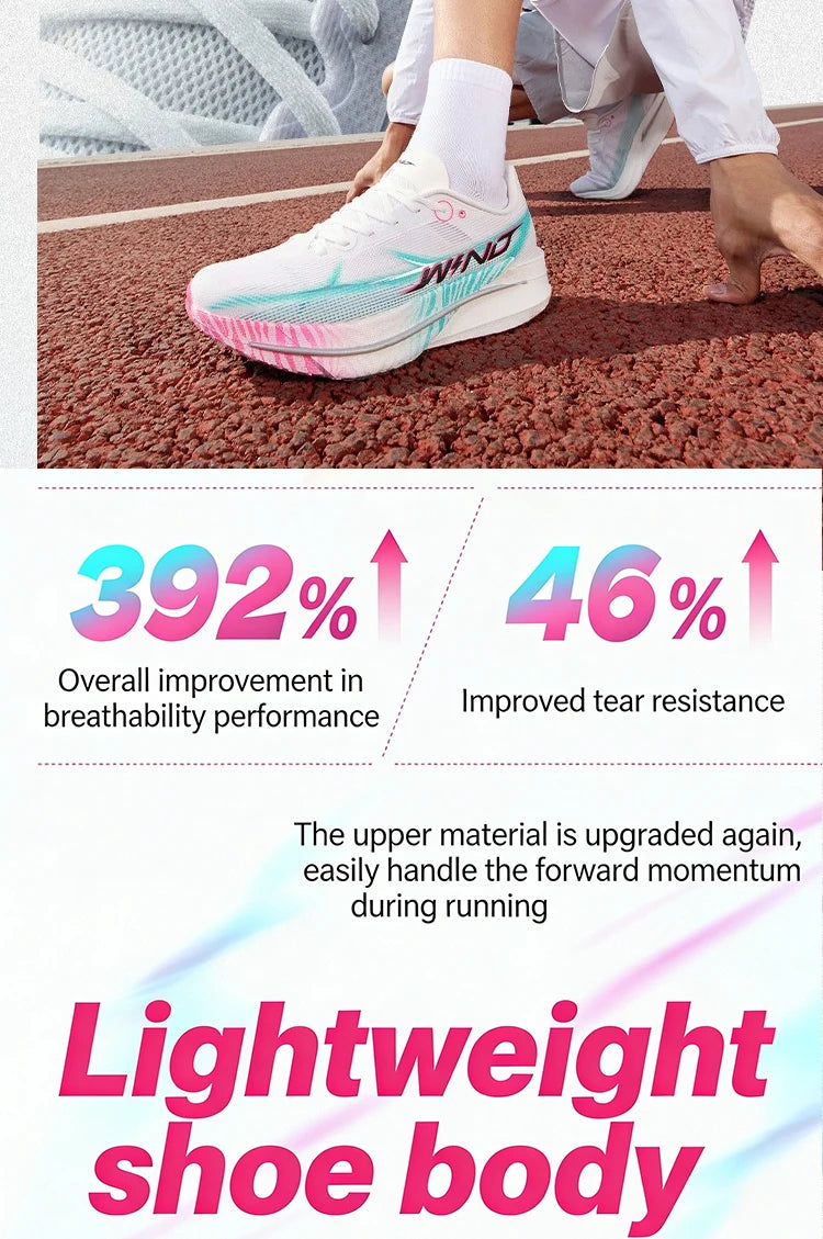 QIAODAN Men's Trail Running Shoes 2026 WIND 4 Jogging Sport Shoes GYM Mesh Breathable Athletic Running Sneakers QDB023262298