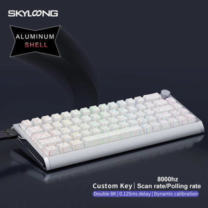 SKYLOONG GK61/GK68 HE Magnetische Tastatur Aluminiumgehäuse 8000hz RT0.01mm Rapid Trigger PBT-Tastenkappen RGB-Hintergrundbeleuchtung kabelgebundene Gaming-Tastatur