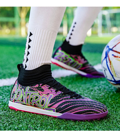 Chaussures de football originales pour hommes, baskets de sport décontractées pour enfants, chaussures de terrain en herbe unisexe pour garçons