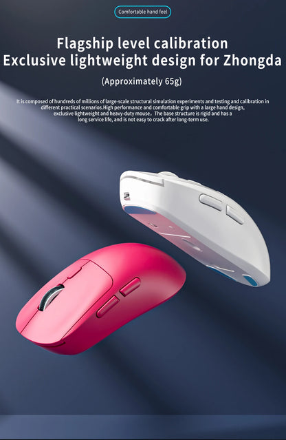 Gaming-Maus Bluetooth-Maus Wiederaufladbare Gamer-Maus Paw3395 Leichte ergonomische kabellose E-Sport-Maus