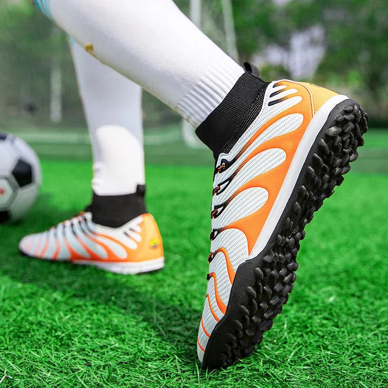 Herren-Fußballschuhe Sport FG/TF Outdoor-Fußballschuhe Training Jungen Wettkampf rutschfest mit langen Stollen Hallen-Futsal bequem