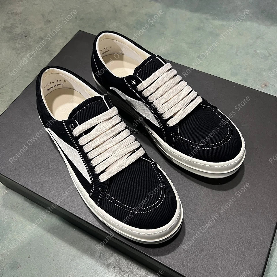 Casual shoes men low top quality denim lace-up thick sole luxury designer hip-hop dunk sport trainers women summer flat sneakers