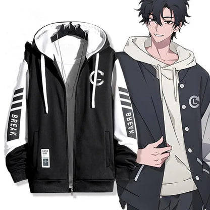 Anime Link Click Charles Lucas Same Coat Hoodies Cosplay Costume Sweatshirts Man Hoodie Women Man Clothing Men's Sweatshirts