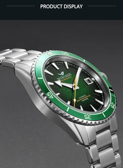 BORIAGE Fully automatic mechanical diving watch, 200m Water Resistance Miyuda 9015 movement men's watch