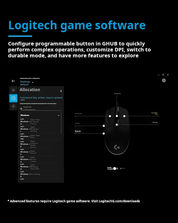 Logitech G304 LIGHTSPEED Kabellose Gaming-Maus, leichte tragbare Maus mit Makro, Jedi Survival, FPS, League of Heroes, Eat Chicken