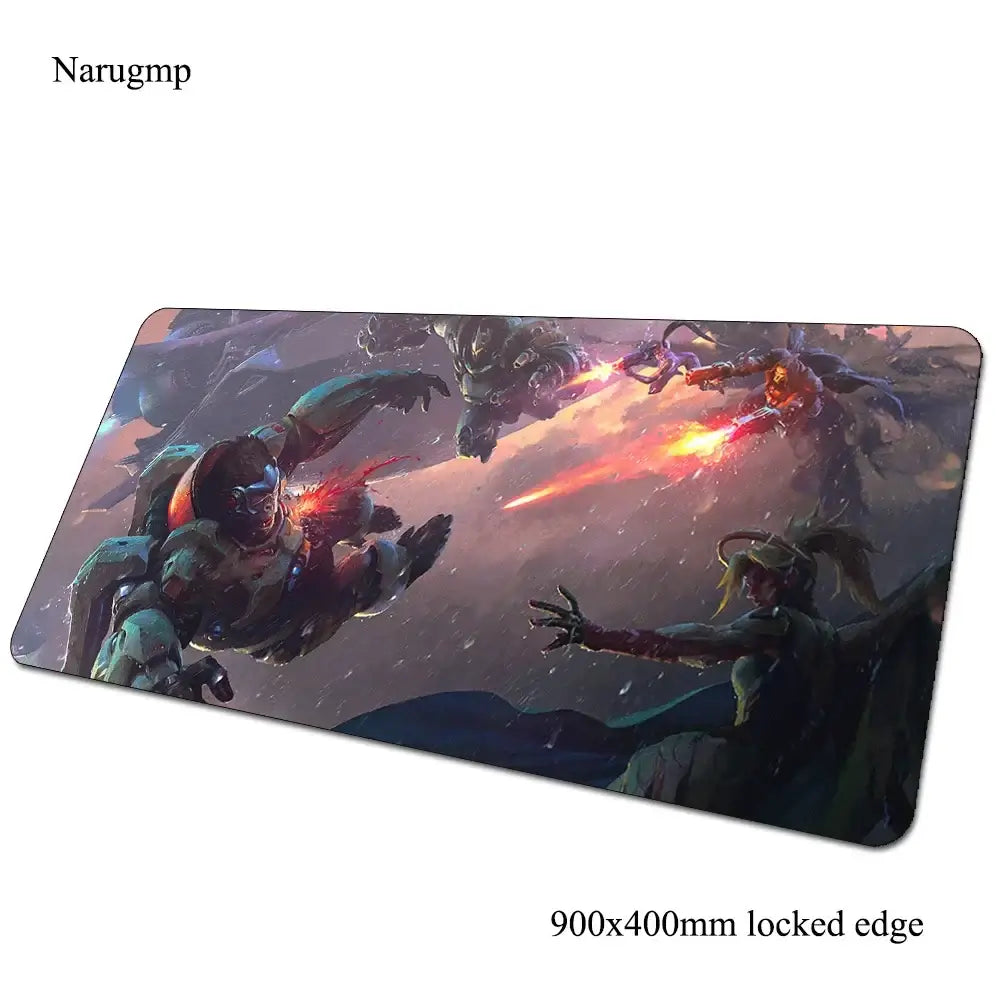 Tappetino mouse Overwatch regalo di compleanno, tappetino per computer 900x400x3mm, mousepad gaming grande, tappetino per mouse e tastiera per giochi PC gamer da scrivania