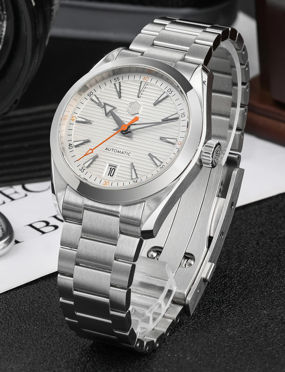 San Martin 38mm Chronometer Men's Watch SN0113W V2 ST2130 Automatic Movement Sapphire BGW9 Luminous Waterproof 100m Watch