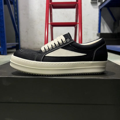 Casual shoes men low top quality denim lace-up thick sole luxury designer hip-hop dunk sport trainers women summer flat sneakers