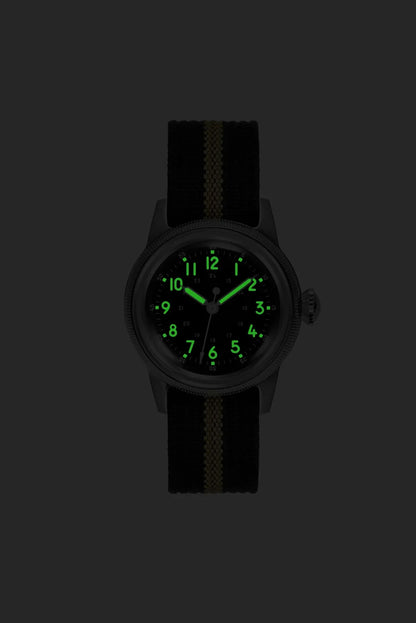 RDUNAE RA05 Vintage Military Watch 2035 Movement Quartz K1 Mineral Glass Crystal Stainless Steel Luminous Waterproof Men's Watches