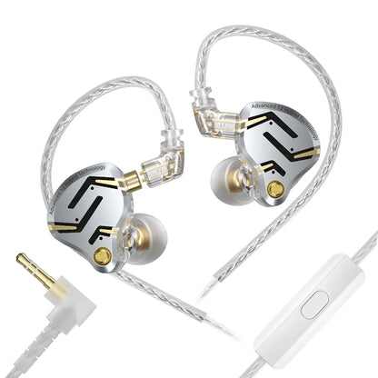 Auriculares IEM Híbridos KZ ZS12 PRO 2 – Auriculares Gaming HiFi com Fio, Graves Potentes e Drivers Superlineares