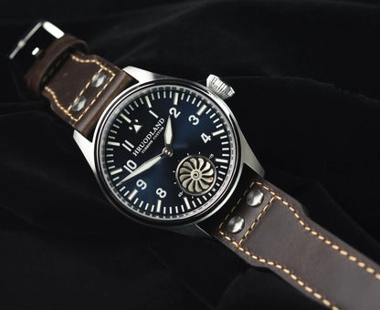 Hruodland 2025 new pilot ST3620 men's manual mechanical watch 43MM sapphire waterproof 10Bar BGW-9 retro reloj hombre