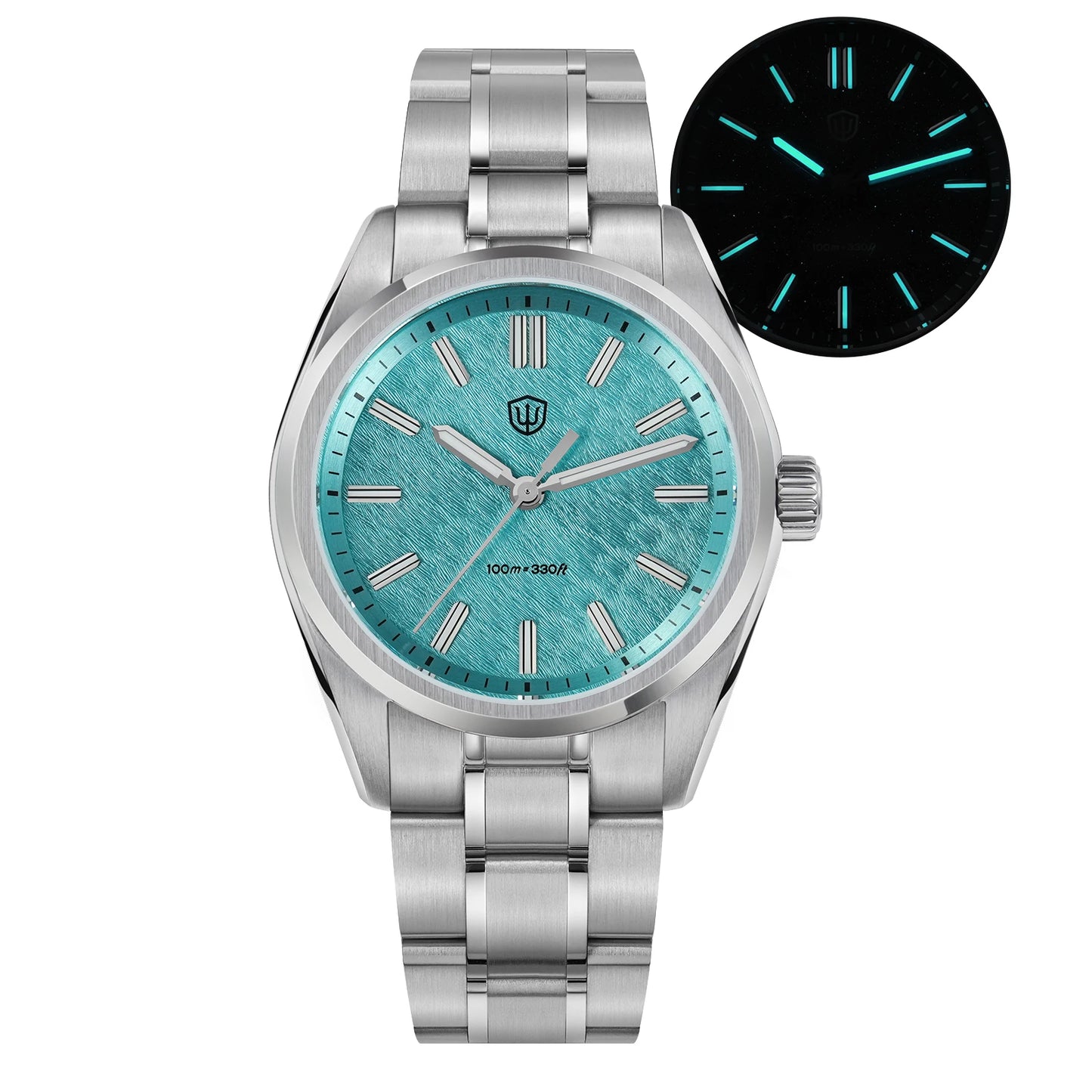 Watchdives New WD0003B ‌Aventurine Dial Watch VH31 Quartz Movement Sapphire Crystal Luminous 100m Waterproof 36mm Vintage Watch