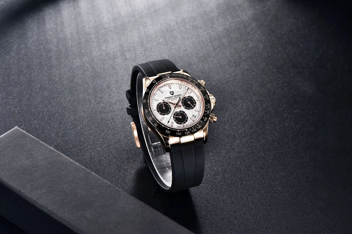 PAGANI DESIGN 40MM V2 Sky Blue Dial Classics Men Quartz Watches Sapphire Retro Chronograph Stainless Steel Waterproof Watch Men