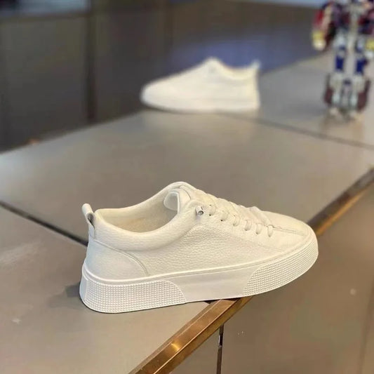 Men Sneakers Casual Shoes Men Flats Zapatillas Hombre Lightweight PU Leather Breathable Shoes Men's White Sports Tennis Shoes