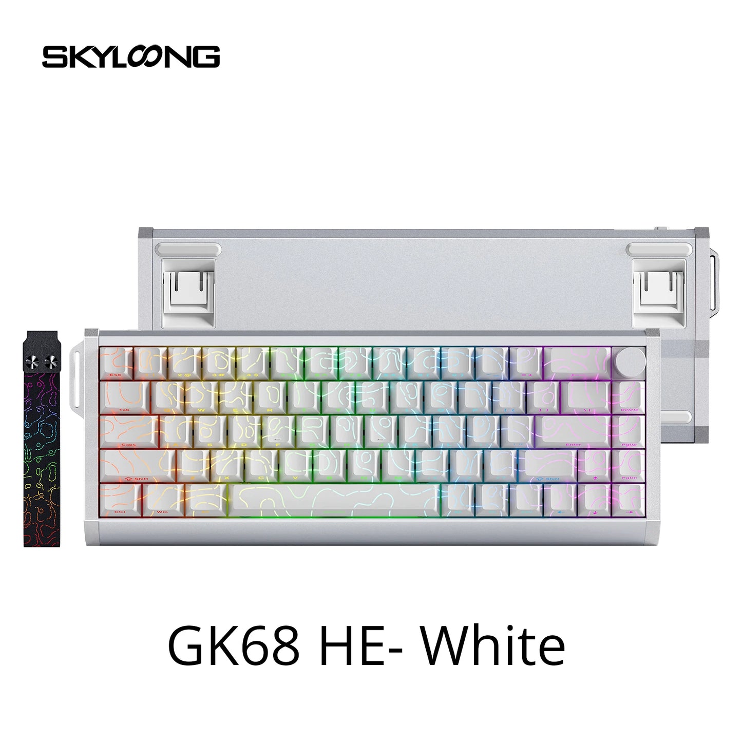 SKYLOONG GK61/GK68 HE Magnetische Tastatur Aluminiumgehäuse 8000hz RT0.01mm Rapid Trigger PBT-Tastenkappen RGB-Hintergrundbeleuchtung kabelgebundene Gaming-Tastatur
