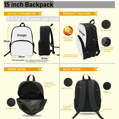Hot Game Child Backpacks Lunch Bag Pencil Case Pupil Large Capacity School Bags Design-F-FortniteS For Boy Girl Best Gift