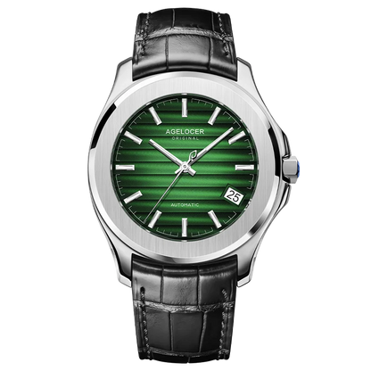 AGELOCER Original Baikal Watch Men's Luxury Gold Watch Big Calendar Business Automatic Mechanical Watch Birthday Gift