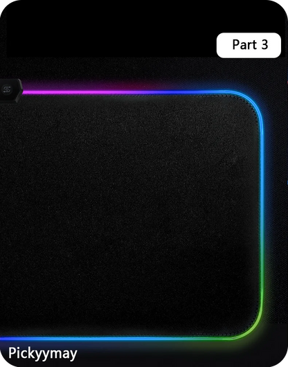 Velká RGB herní podložka pod myš, LED podložka pod myš pro hráče, podložka na stůl k PC, RGB podložka pod klávesnici XXL 90x40cm