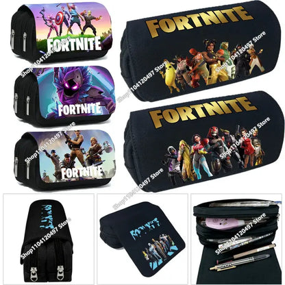 Estuche escolar Fortnite Victory Royale para niños y niñas, estuche para lápices de gran capacidad con Peely, Llama y héroes, caja para bolígrafos infantil, bolsa para niños y adolescentes