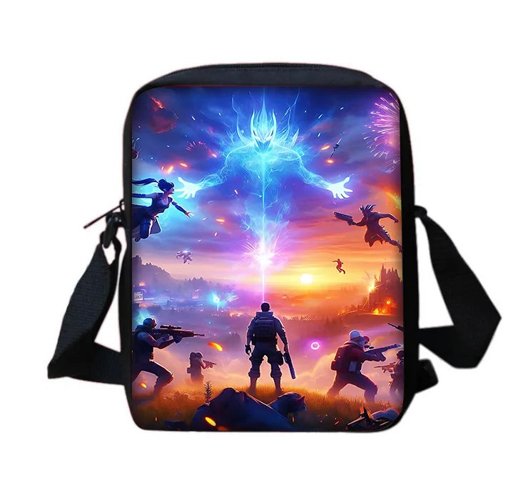 Hot Game Shooting Fortnite Child School Backpack with Shoulder Bag and Pencil Bags, School Bags for Boys and Girls, Best Gift