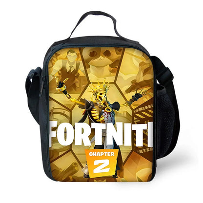 Classic Game FortniteS Child Insulated Large Capacity Bag for Boy Girl Student Outdoor Picnic Resuable Thermal Cooler Lunch Box
