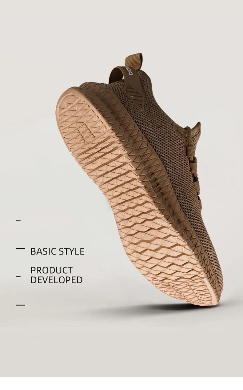 Antislip casual herensneakers, ademend, voor buiten, joggen, training, wandelen, sport, hardlopen, outdoor, geweven, gebreid, veterschoenen