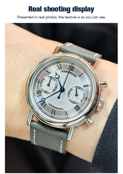 FARASUTE 2025 New Retro Men's Watches Quartz Watch For Men Speed Sports Chronograph AR Coating Sapphire VK64 Clock Reloj Hombre