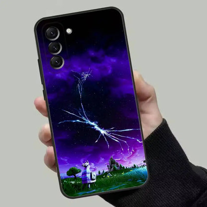 Capa de telemóvel M-Midas F-Fortnite para Samsung Galaxy A13,A21s,A22,A31,A32,A52,A53,A71,A80, capa preta flexível
