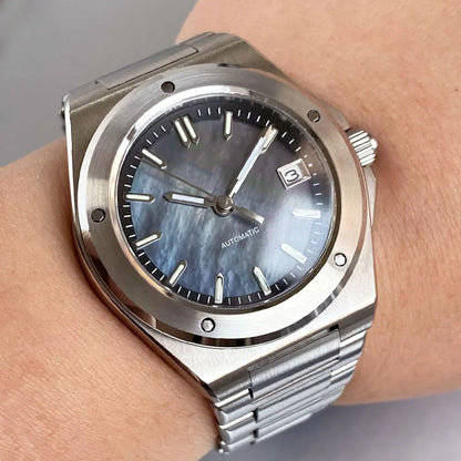 Tandorio 200M Diving 40mm Black White Shell Dial Lume NH35 Automatic Men Watch Sapphire Glass Stainless Steel Bracelet 2025