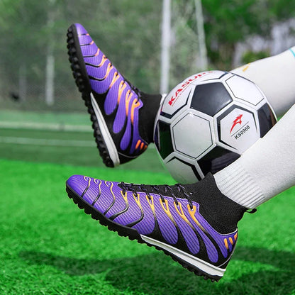 Herren-Fußballschuhe Sport FG/TF Outdoor-Fußballschuhe Training Jungen Wettkampf rutschfest mit langen Stollen Hallen-Futsal bequem