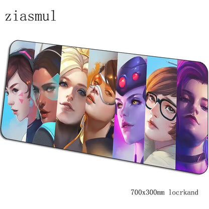 overwatch mouse pad Covoraș de mouse cu desene animate pentru computer 700x300x3mm covoraș de mouse pentru jocuri mare Indie Pop padmouse tastatură jocuri PC gamer birou