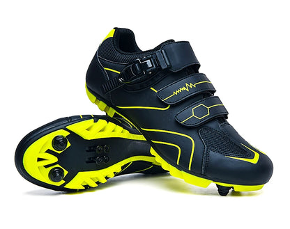 Pantofi de mountain bike pentru bărbați, pantofi de ciclism cu cataramă rapidă, compatibili cu pedalele cu sistem SPD, pentru interior și exterior, pantofi MTB pentru femei